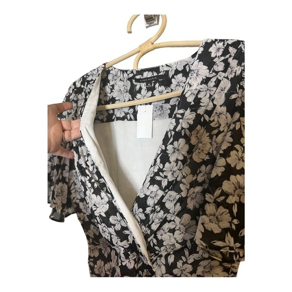 NWT Alex Marie “Suzy” Black Floral Cinched Waist Dress – 100% Cotton – Size 10 - Picture 12 of 16